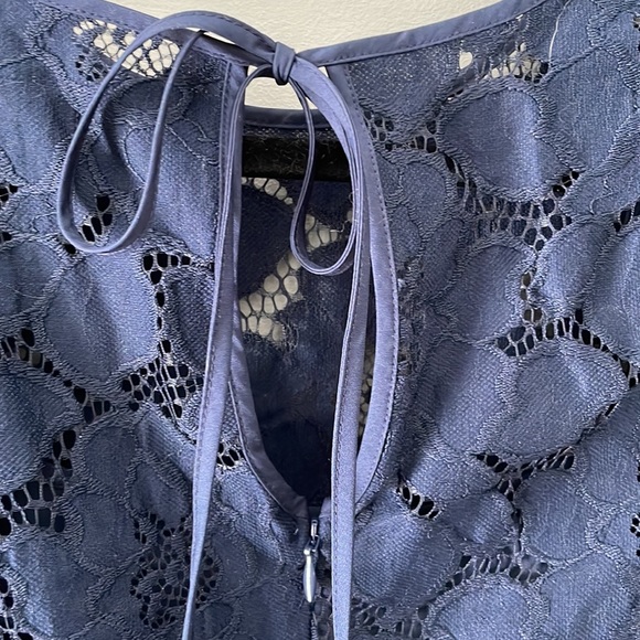 LOFT Outlet Navy Lace Dress - Picture 4 of 5